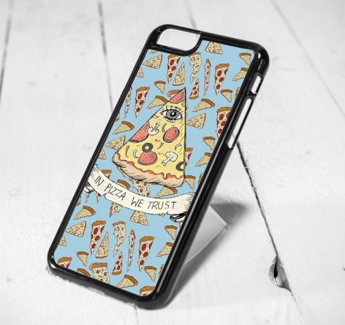 In Pizza We Trust Hipster Protective iPhone 6 Case, iPhone 5s Case, iPhone 5c Case, Samsung S6 Case, and Samsung S5 Case