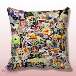 Disney Collage All Character Stained Glass Pillow Cover