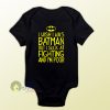 I Wish I Was Batman Quote Baby Onesie