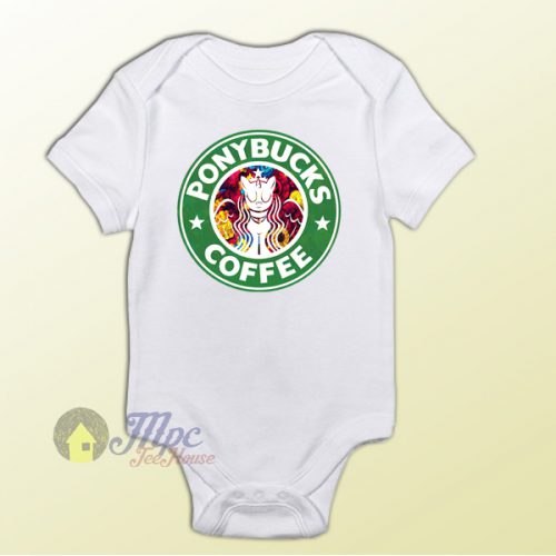 Ponybucks Starbucks Coffee Baby Onesie