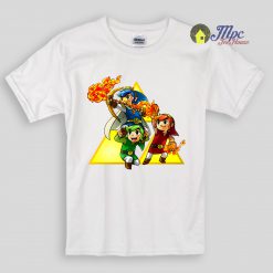 Zelda Triforce All Character Kids T Shirts