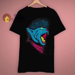 Street Punk Rock Music Mohawk Cat Face T Shirt