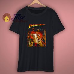 Classic 80s Adventure Indiana Jones RAIDERS Of The Lost Ark Movie Poster Short Sleeve T Shirt