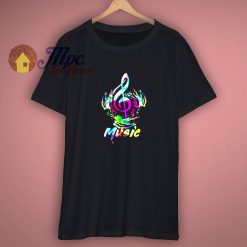 Funky Colorful Music Treble Clef Musical Note T Shirt