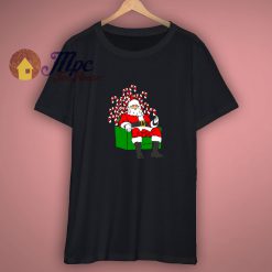 Santa Claus on Candy Throne T Shirt Funny Parody Christmas