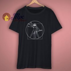 Vitruvian Man Guitar Shirt Da Vinci Guitarist T Shirt