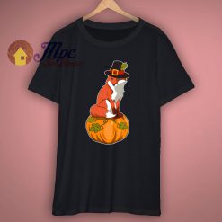 Cute Happy Pilgrim Fox T Shirt
