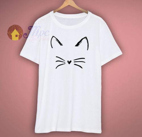 Graphic Cat Print Cute T Shirt