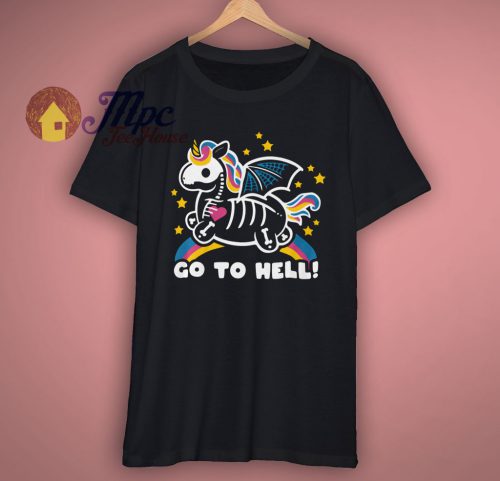 Unicorn Go To Hell Funny Halloween T Shirt