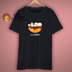 Llama Ramen Funny T Shirt