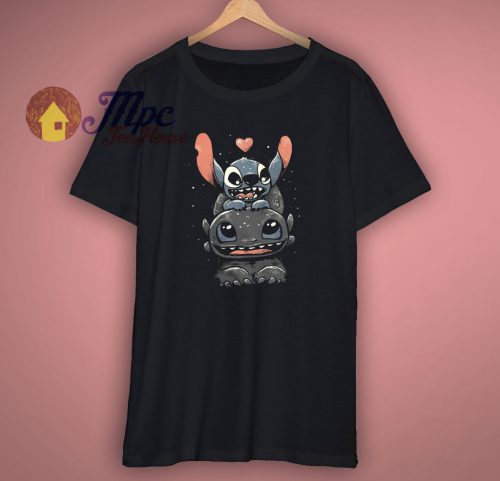 Stitch With Toothless Funny T Shirt