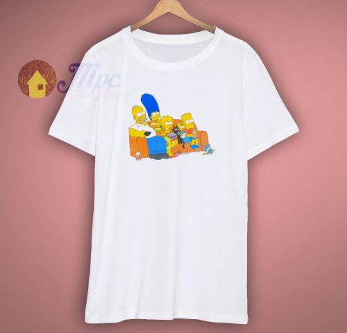 Vintage Simpsons Family White T Shirt
