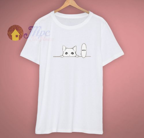 Aesthetic Japanese Anime Hiding Kitty T Shirt