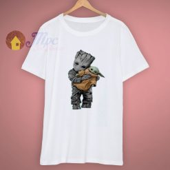 Baby Yoda Hugging Baby Groot T Shirt