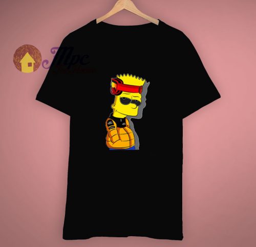 Funny Cool Naruto X Bart Simpson T Shirt
