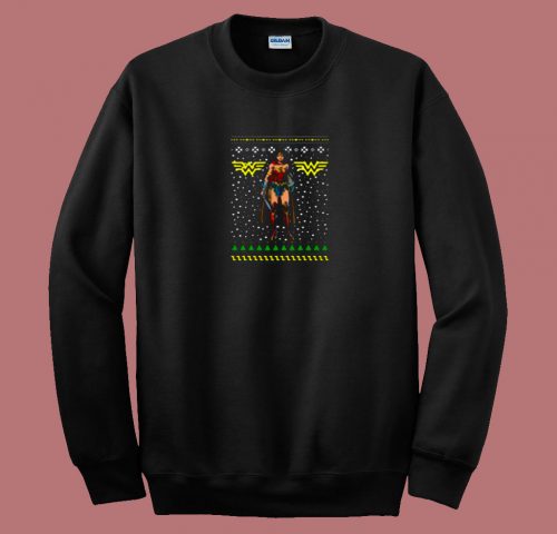 Ugly Christmas Wonder Woman 80s Sweatshirt