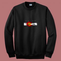 Vintage Colorado Skyline Flag 80s Sweatshirt