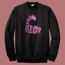 Cheshire Faced Cat Funny 80s Sweatshirt