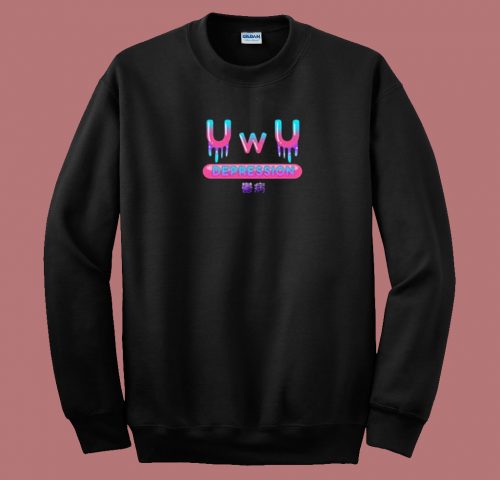 Uwu Depresion Pastel Goth 80s Sweatshirt