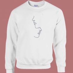 Abstract Face Minimalism 80s Sweatshirt
