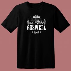 Roswell Storm Area Funny 80s T Shirt Style