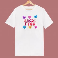 ABCDEFU Matching Colour 80s T Shirt Style