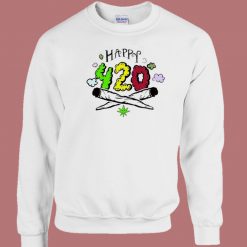 Funny Happy 420 80s Sweatshirt