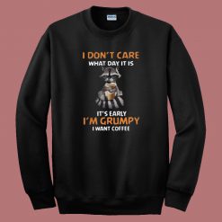 Grumpy Fox Want Coffee 80s Sweatshirt