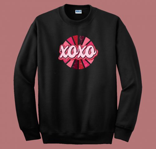Retro XOXO Hot Pink 80s Sweatshirt