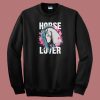 Horse Lover Girl Horseback 80s Sweatshirt