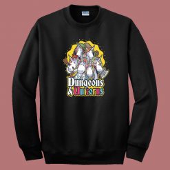 Unicorns Dungeon Funny 80s Sweatshirt