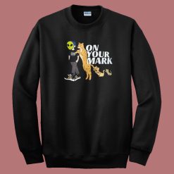 Alien And Panther On Your Mark Sweatshirt On Sale