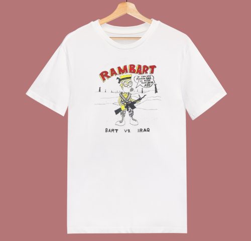 Bart Simpson Rambart T Shirt Style On Sale