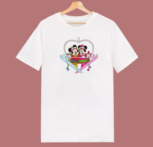 Mickey And Minnie Heart Shaped Sky T Shirt Style