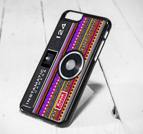 Instamatic Camera Aztec Pattern Protective iPhone 6 Case, iPhone 5s Case, iPhone 5c Case, Samsung S6 Case, and Samsung S5 Case
