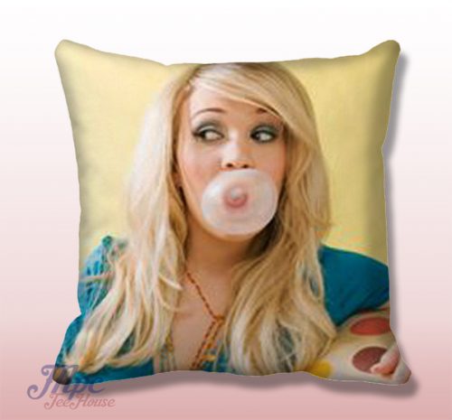 Carrie Underwood Buble Gum Throw Pillow Cover