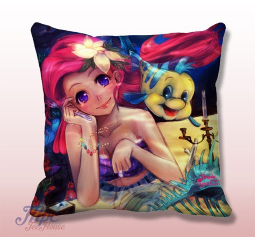 Cute Ariel Little Mermaid Pillow Cover