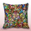 Disney All Character Stained Glass Pillow Cover