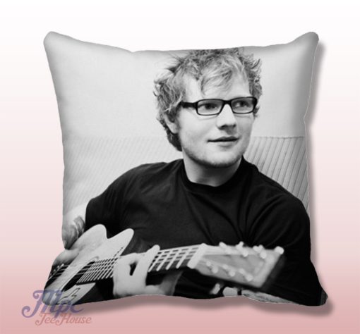 Ed Sheeran With Guitar Throw Pillow Cover
