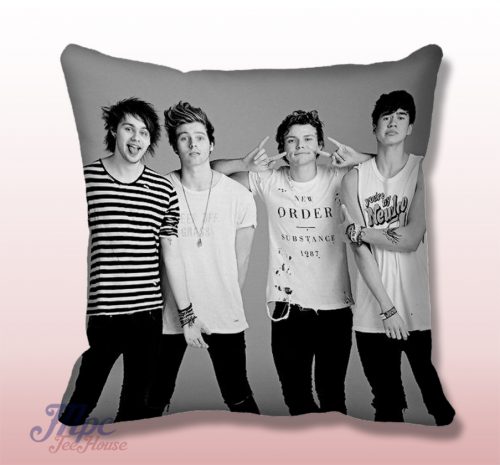 Cute Five Second Of Summer Throw Pillow Cover