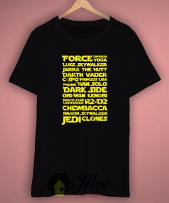 Starwars Force Emperor Typhography T Shirt