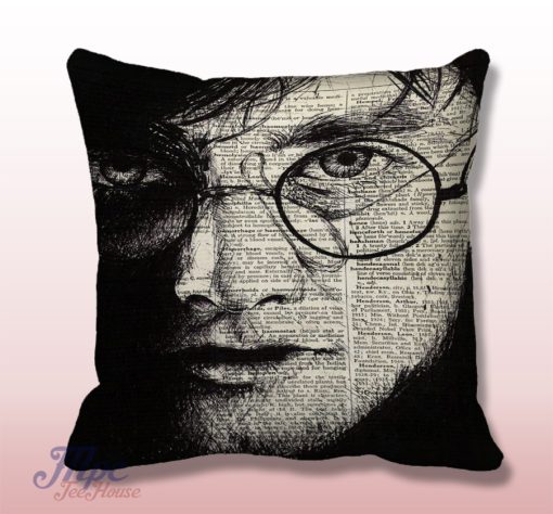 Harry Potter Face Throw Pillow Cover