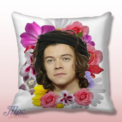 Harry STyles One Direction Floral Throw Pillow Cover