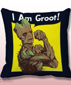 I Am Groot Guardian Galaxy Throw Pillow Cover