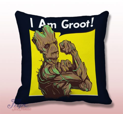 I Am Groot Guardian Galaxy Throw Pillow Cover