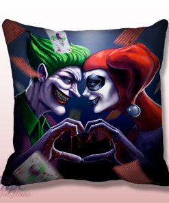 Joker and Harley Quinn Love Throw Pillow Cover