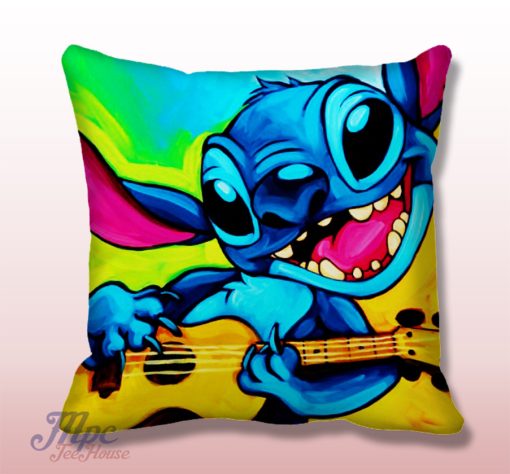 Lilo and Stitch Guitar Throw Pillow Cover