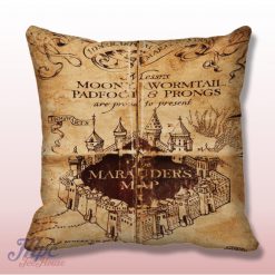 Harry Potter Marauder Map Throw Pillow Cover