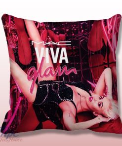 Miley Cyrus Glam Throw Pillow Cover