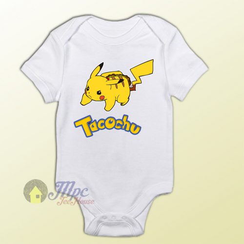 Funny Pokemon Pikachu Tacochu Baby Onesie